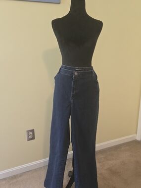 Lee Dark Blue Wide-Leg Women's Jeans